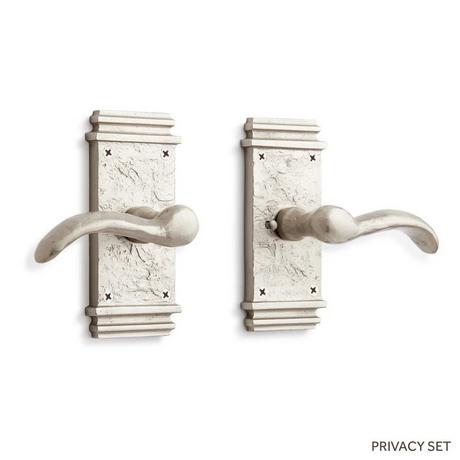Griggs Solid Brass Interior Door Set - Lever Handle -  Privacy - Right Hand