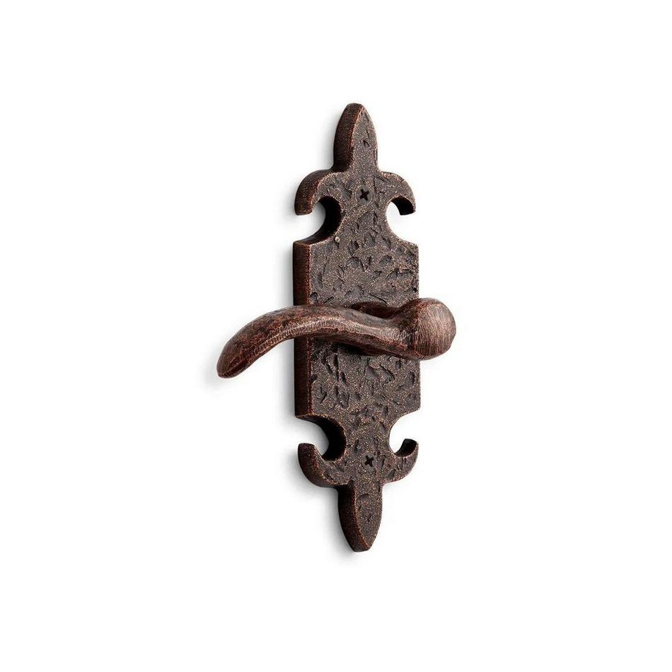 Cousteau Brass Dummy Interior Door Set - Lever Handle - Left Hand - Antique Copper, , large image number 0
