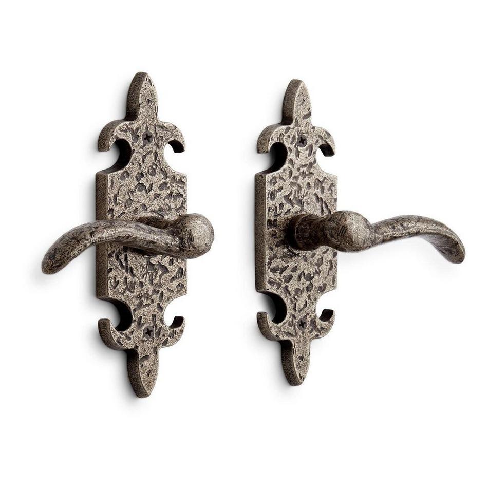 Cousteau Bronze Passage Interior Door Set-Lever Handle-2-3/4" Backset - Left Hand - Antique Pewt, , large image number 0