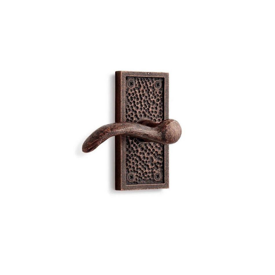 Traeger Brass Dummy Interior Door Set - Lever Handle - Left Hand - Antique Copper, , large image number 0