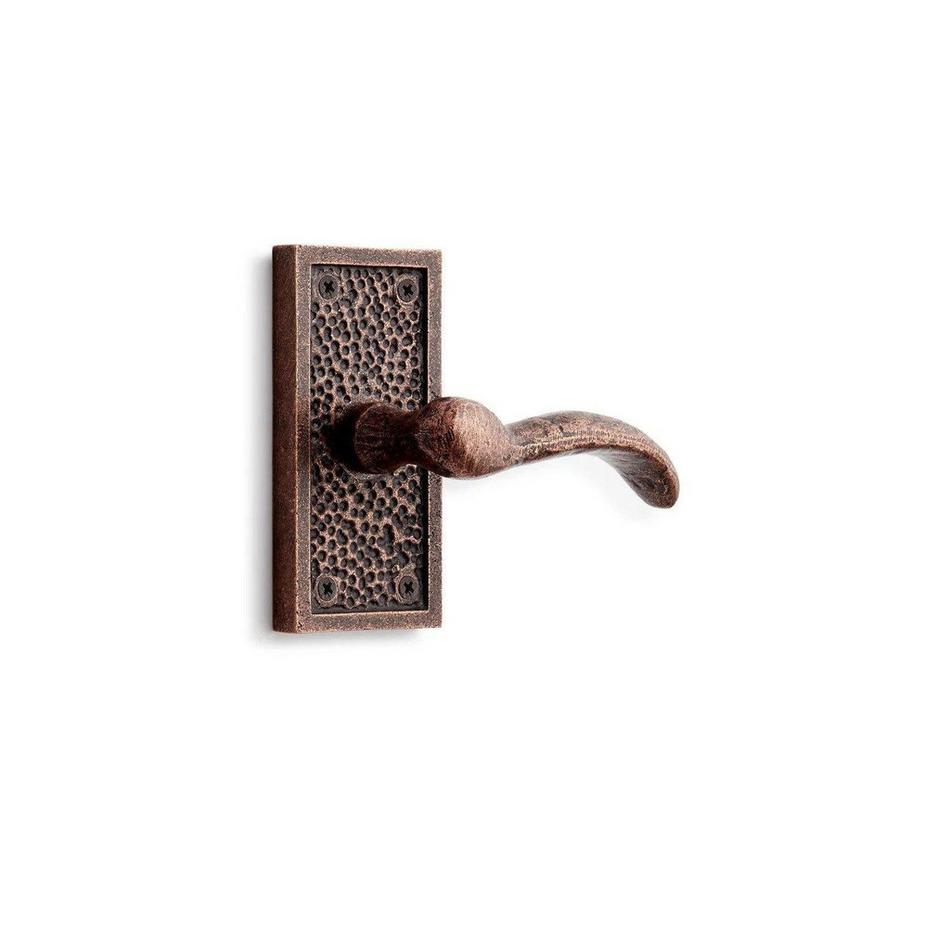 Traeger Brass Dummy Interior Door Set - Lever Handle - Right Hand - Antique Copper, , large image number 0