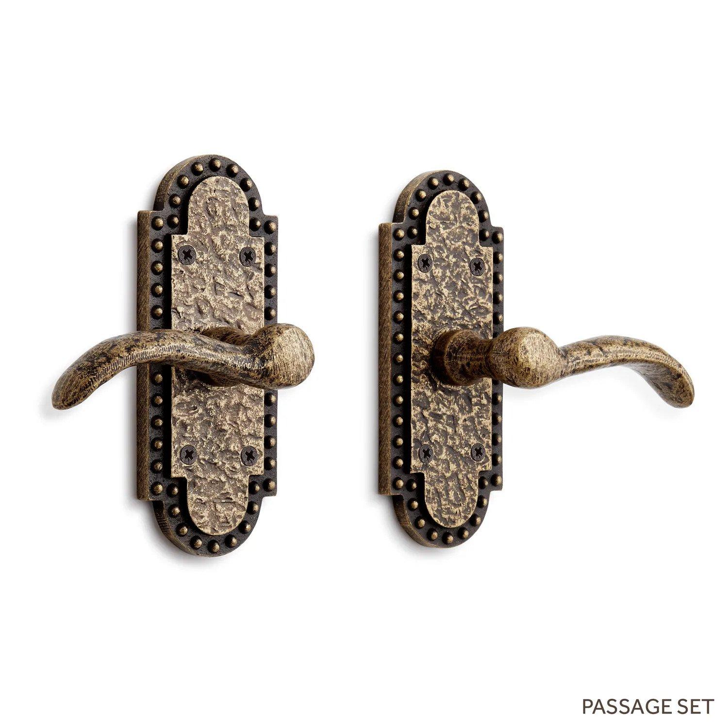 Marconi Solid Brass Interior Door Set - Lever Handle - Passage