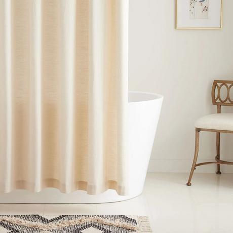 Cotton Shower Curtain - Cream