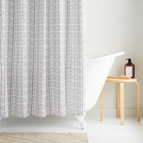 Dotted Polyester Shower Curtain