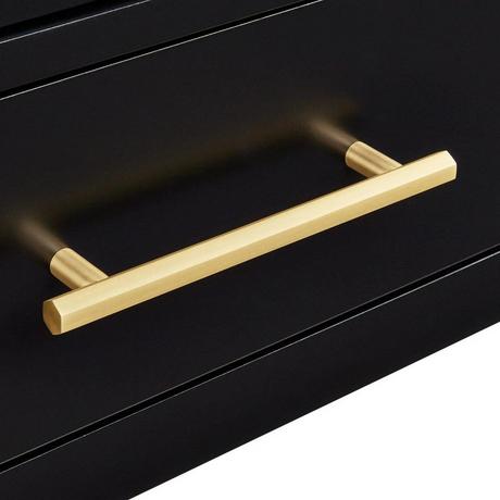 48" Radke Mahogany Vanity for Rectangular Undermount Sink- Left Offset - Black