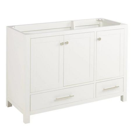 48" Radke Mahogany Vanity for Rectangular Undermount Sink- Left Offset - Soft White