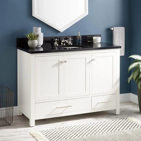 48" Radke Mahogany Vanity for Undermount Sink - Soft White