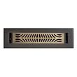 Deeken Brass Floor Register - Black/Antique Brass 2-1/4" x 14" (3-1/2" X 15-1/4" Overall), , large image number 0