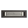 Deeken Brass Floor Register - Black/Polished Nickel 2-1/4" x 14" (3-1/2" X 15-1/4" Overall), , large image number 0