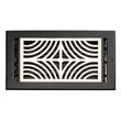 Deeken Brass Wall Register - Black/Polished Nickel 6" x 14"(7-1/4" x 15"Overall), , large image number 0