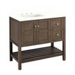 36" Olsen Console Vanity for Left Offset Rectangular Undermount Sink - Ash Brown, , large image number 1