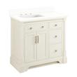 36" Claudia Vanity - White with Left Offset Rectangular Undermount Sink, , large image number 2