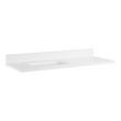 49" X 22" 3CM Quartz Vanity Top with Left Offset Rectangular Sink - Arctic White - 8" Faucet Holes, , large image number 0