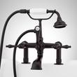 Deck-Mount Telephone Faucet - Lever Handles - 4" Deck Couplers - Matte Black, , large image number 0