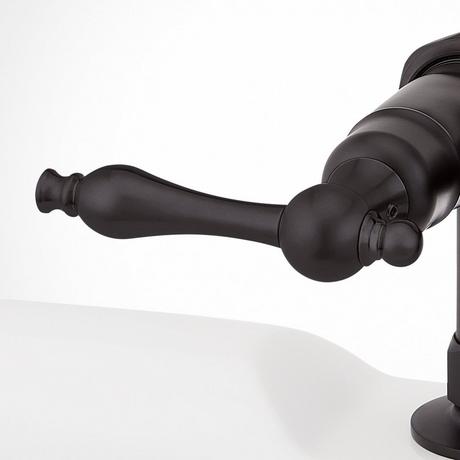 Deck-Mount Telephone Tub Faucet with Lever Handles and Deck Couplers