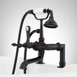 Deck-Mount Telephone Faucet - Lever Handles - 4" Deck Couplers - Matte Black, , large image number 1