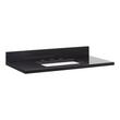 37" x 22" 3cm Quartz Vanity Top with Rectangular Undermount Sink - Carbon Black - Widespread, , large image number 0