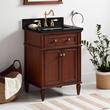 24" Elmdale Vanity for Rectangular Undermount Sink - Antique Brown - Carbon Black 8" - White Sink, , large image number 0