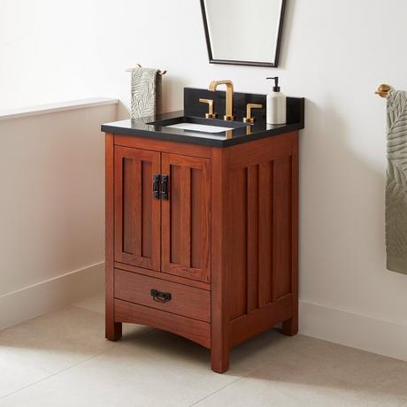 24" Maybeck Vanity With Rectangular Undermount Sink - Tinted Oak