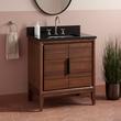 30" Aliso Teak Vanity for Rectangular Undermount - Java - Carbon Black Quartz 8" - White Sink, , large image number 0