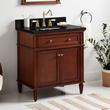 30" Elmdale Vanity for Rectangular Undermount Sink - Antique Brown - Carbon Black 8" - White Sink, , large image number 0