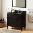 36" Elmdale Vanity for Right Offset Rect Undmnt Sink - Charcoal Black - Carbon Black 8" - White Sink, , large image number 0