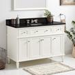 48" Elmdale Vanity for Rect Undermnt Sink - White - Carbon Black Quartz 8" - Sink, , large image number 0