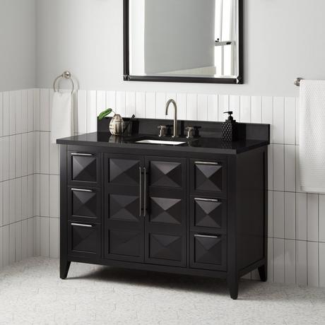 48" Holmesdale Vanity with Rectangular Undermount Sink - Black