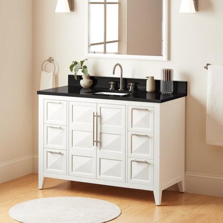 48" Holmesdale Vanity with Rectangular Undermount Sink - Bright White