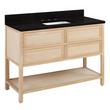 48" Robertson Vanity with Rectangular Undermount Sink - Unfinished - Carbon Black Quartz Widespread, , large image number 0