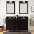 60" Elmdale Double Vanity with Rectangular Undermount Sinks - Charcoal Black - Carbon Black - 8", , large image number 0