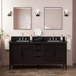 72" Aliso Teak Vanity with Rectangular Undermount Sink - Charred Timber Black - Carbon Black - 8", , large image number 0