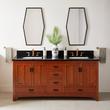 72" Maybeck Double Vanity With Rectangular Undermount sinks - Tinted Oak, , large image number 0