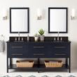 72" Robertson Dbl for Rect Undermount  - Midnight Navy - Carbon Black Quartz 8" - Sink, , large image number 0