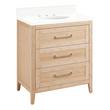 30" Arrietty Vanity - Undermount Sink - Natural Bamboo - Arctic White - 8", , large image number 0