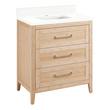 30" Arrietty Vanity - Rect Undermount Sink - Natural Bamboo - Arctic White - 1H, , large image number 0
