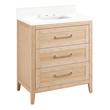 30" Arrietty Vanity - Rect Undermount Sink - Natural Bamboo - Arctic White - 8", , large image number 0
