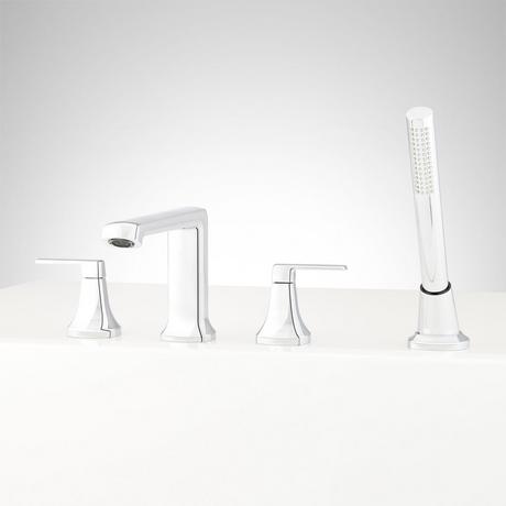 Sefina 4-Hole Roman Tub Faucet and Hand Shower