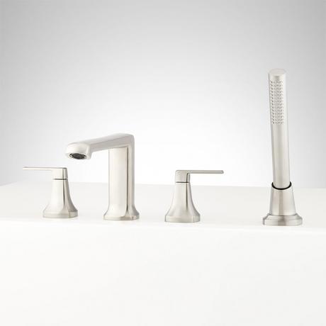 Sefina 4-Hole Roman Tub Faucet and Hand Shower