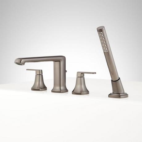 Sefina 4-Hole Roman Tub Faucet and Hand Shower