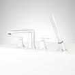 Sefina 4-Hole Roman Tub Faucet and Hand Shower with Rough-In Valve - Chrome, , large image number 1