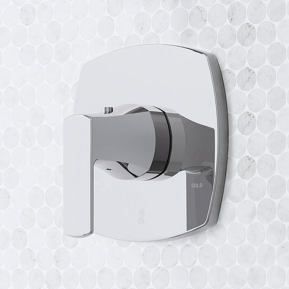 Sefina Thermostatic Shower Valve Trim and 1/2" Rough-In Valve - Chrome, , large image number 0