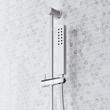Sefina Thermostatic Shower System with Slide Bar and Hand Shower - Chrome, , large image number 5