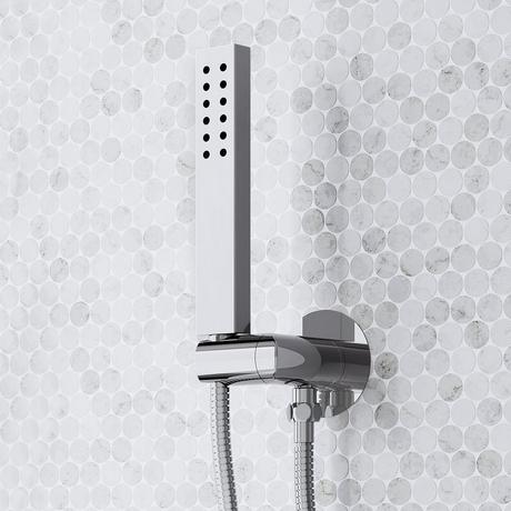 Sefina Thermostatic Shower System with Dual Showerheads and Hand Shower