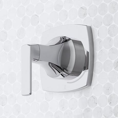 Sefina Thermostatic Shower System with Dual Showerheads and Hand Shower