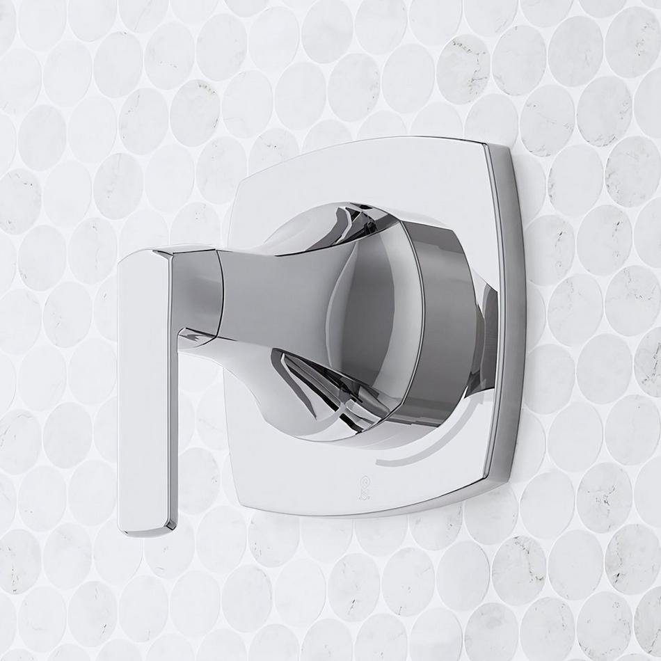 Sefina Thermostatic Shower System with Dual Showerheads and Hand Shower - Chrome, , large image number 3