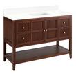 48" Nikolai Vanity with Outlet - Rect Undermount Sink - Winterland Walnut - Arctic White - 0H, , large image number 0