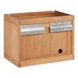 24" Aliso Narrow Wall-Mount Vanity - Outlets - Natural Teak - Cabinet Only, , large image number 2