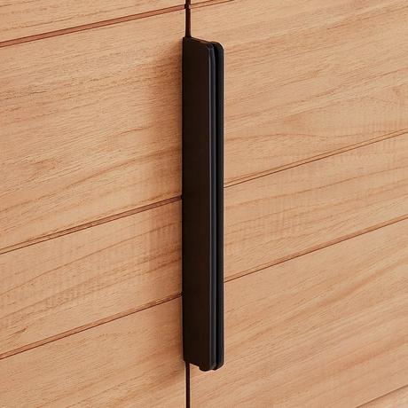 24" Aliso Narrow Wall-Mount Vanity - Outlets - Natural Teak - Cabinet Only