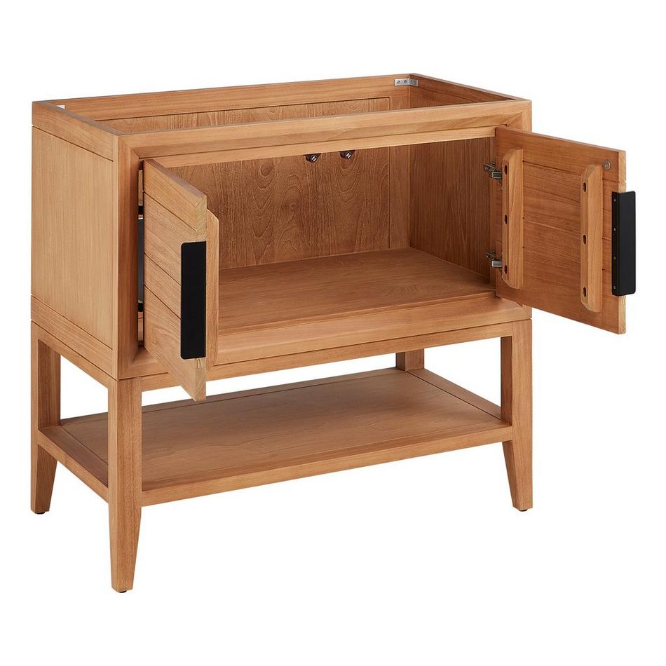 36" Aliso Console Vanity with Undermount - Outlets - Natural Teak, , large image number 2